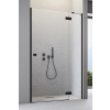 RADAWAY ESSENZA BLACK DWJ 120cm pravé dvere do niky, profil čierny, sklo číre, 1385016-54-01R