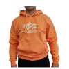 Alpha Industries Basic Hoody pánska mikina Tangerine Veľkosť: M, Farba: oranžová