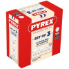 Pyrex Sada miesok sklo 3 ks 0,7 l +1,1 l + 2,3 l