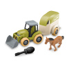 Skrutkovací traktor nakladač s prívesom pre kone 25 cm