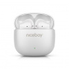 Niceboy Beans 4 POP biela / Bezdrôtové slúchadlá s mikrofónom / Bluetooth 5.4 / IPX4 / nabíjacie púzdro (beans-4-pop-white)