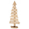 Dekorácia MagicHome Vianoce Woodeco, Strom s tabuľkami, bal. 2 ks, 40x17 cm