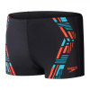 Speedo Tech Print Aquashorts Mens Black/Orange 30 (XS)