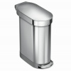 Úzky pedálový odpadkový kôš Simplehuman Slim - 45 l, kartáčovaná nerez oceľ, FPP