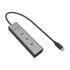 USB rozbočovač i-Tec C31HUBMETAL8KPDPRO Striebristý