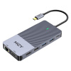 AppleMix Dokovacia stanica / replikátor portov pre Apple MacBook - USB-C na USB-C +2x HDMI + 4x USB-A + SD - sivá