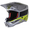 přilba S-M5 BOND 2022, ALPINESTARS (stříbrná/žlutá fluo/zelená lesklá)