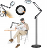 LED lampa Kozmetická lupa Zväčšovacie sklo Stolová kresliaca lampa