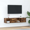 zahrada-XL TV stolíky 2 ks dymový dub 60x31x25,5 cm spracované drevo 861445