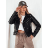 Dámska kožená bunda ERIETA DSTREET TY4197 Farba: Čierna, Veľkosť: M