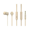 Sluchátka do uší SWISSTEN EARBUDS DYNAMIC YS500, 3,5mm jack, zlatavá (Sluchátka SWISSTEN EARBUDS DYNAMIC YS500 do uší s měkkými koncovkami pro bezproblémový poslech hudby, zlatavá)
