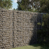Gabiónový kôš s vekom, 100 x 50 x 200 cm, galvanizované železo