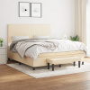 Box spring postel s matrací krémová 180x200 cm textil Krémová 3136458