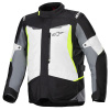 Bunda ST-1 WATERPROOF, ALPINESTARS (svetlo šedá/čierna/žltá fluo, veľ. L)