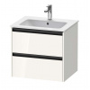 Duravit Ketho.2 Umývadlová skrinka, 55x61x48 cm, 2 zásuvky, lesklá biela K25262022220000