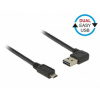 Delock Kabel EASY-USB 2.0 Typ-A samec pravoúhlý levý / pravý > EASY-USB 2.0 Typ Micro-B samec černá 0,5 m 85164