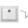 Set Sinks CUBE 560 Milk + batéria Sinks MIX 350 P chróm