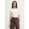 Tommy Hilfiger úpletové tričko dámske z bavlnou WW0WW49705 béžová L