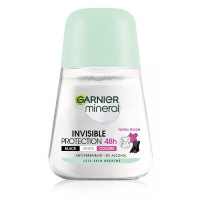 Garnier Mineral Invisible Black White Colors Roll-On 50ml - Minerálny dezodorant