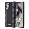 DKNY PU kožený károvaný vzor Magsafe zadný kryt pre Samsung Galaxy S24 Ultra Black