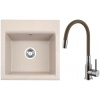 Set Alveus (dřez Gem 10 Beige 55 + baterie Mintas Béžová/Kartáčovaná ocel) SETA23190