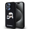 Karl Lagerfeld Liquid Silicone Double Heads Magsafe zadný kryt pre iPhone 15 Pro Black
