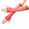 Gotické rukavice parné vyšívacie rameno s červenou farbou (Gotické rukavice parné vyšívacie rameno s červenou farbou)