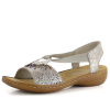 Rieker metalické sandále s gumičkou Rose-Metallic 60880-90 - 38
