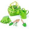 Bigjigs toys Zahradní nářadí v plátěné tašce zelený