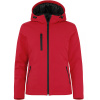 CLIQUE Bunda Padded Hooded Softshell Women, dámská COT67095300400-red Červená XS