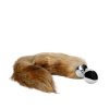 Ouch! Fox Tail with Metal Butt Plug Brown