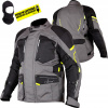 Veľká motocyklová bunda HUSAR ADVENTURE turistická sivá 3-vrstvová 5XL