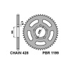 PBR 119949C45 PBR ZADNÉ REŤAZOVÉ KOLESO 1199 49 C45 MZ 125 RT/SM (REŤAZ 428)