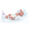 Realistické miminko - chlapeček Lukáš s taštičkou s věcmi pro miminka od španělské firmy Marina & Pau (Luka Baby Nursery Bolsa - 45 cm - baleno v sáčku)