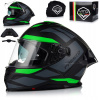 MOTOCYKLOVÁ PRILBA | VITO PRESTO AERO | ZELENÁ MATNÁ, SYSTÉM PINLOCK + SLNEČNÁ CLONA