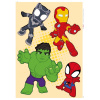 Komar Samolepka na stenu Spiderman Group 50 x 70 cm, 4dielna
