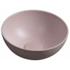 Sapho MINOR betonové umývátko na desku, Ø 26cm, růžová mat