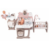 Domček pre bábiku Large Doll's Play Center Natur D'Amour Baby Nurse Smoby trojkrídlový s 23 doplnkami