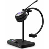 Yealink WH62 Mono UC Slúchadlá s mikrofónom Bezdrôtový Pres hlavu Kancelária / call centrum Micro-USB Nabíjací podstavec Čierna (1308005)