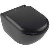 VILLEROY & BOCH Antao závesné WC s TwistFlush, s hlbokým splachovaním bez vnútorného okraja, 370 x 560 mm, Pure Black, s povrchom CeramicPlus, 4674T0R7