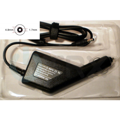Autonabíječka TRX YD185-490HPS - 18,5V/4,9A 90W, 4.8x1.7mm konektor (Automobilová nabíječka / car adapter / auto adapter / DC adapter do CL 12V autozásuvky pro notebooky HP)