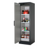 Protipožiarna skriňa na nebezpečné látky asecos Select W-63L-O, One-Touch, dvere sivé