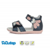 D.D.Step Kožené flexibilné sandále G075 srdiečko - royal blue Veľkosť-obuvi: 19