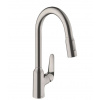 Hansgrohe Focus M42 Drezová batéria M429-H220 s výsuvnou spŕškou, vzhľad nehrdzavejúcej ocele 71800800-HG