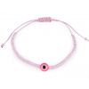Náramek shamballa Alláhovo oko Varianta: 2 růžová nejsv., Balení: 1 ks