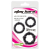 Lonely slay hard penis ring set - black 3pcs