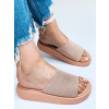 Dámske béžové šľapky na platforme MOA - 38