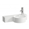 Laufen VAL okrúhle umývadielko 55x31,5x11,5 cm,bez otvoru pre bat.,odkl.plocha vľavo,Biela H8152840001091