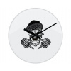 Hodiny sklenené Hardcore lebka
