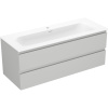 Mexen Orio, kúpeľňová skrinka 120 cm s umývadlom Vela, 2 zásuvky, šedá matná/biela matná, 91A10-12047-2-BFF62-W23M01